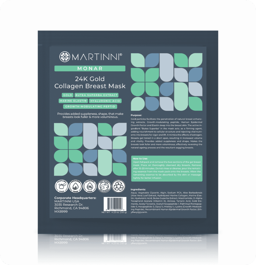 24K Gold Collagen Breast Mask